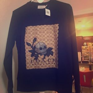 Coach Signature Skull Sweatshirt men size xs new